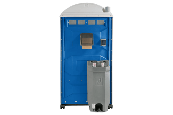 Deluxe flushable portable toilet rental